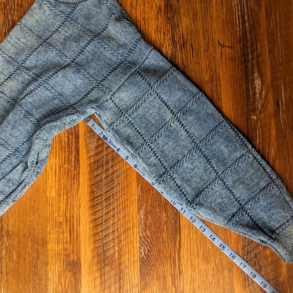 Vintage La Victoria Blue Acid Wash Sweater Size M 100% Cotton - Picture 8 of 11
